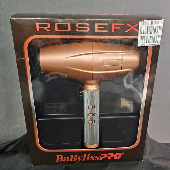 BaByliss PRO RoseFX High Performance Turbo Dryer w/Attachments Mod. FXBDRG NIB - Picture 1 of 5
